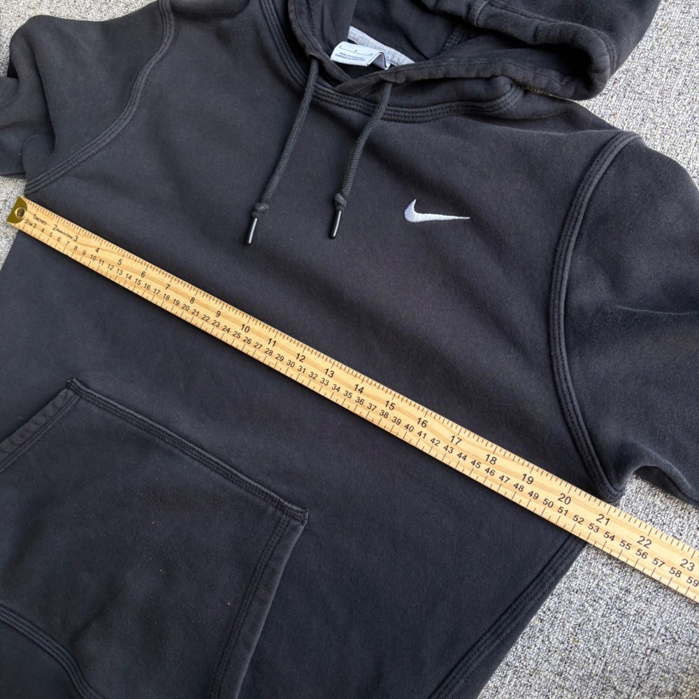 Nike Hoodie Mens Small Black Pullover Swoosh Logo Fleece Sportswear Casual - Picture 6 of 8